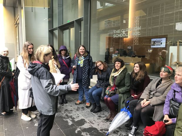 Braving the rain, Glasgow Women’s Library walking tour.jpg