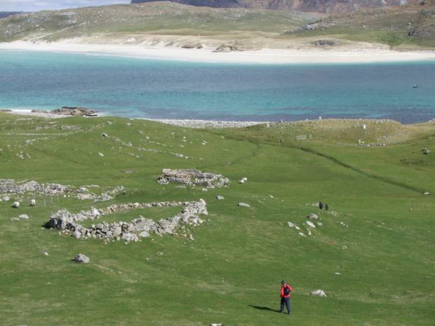 ruined houses on Scarp