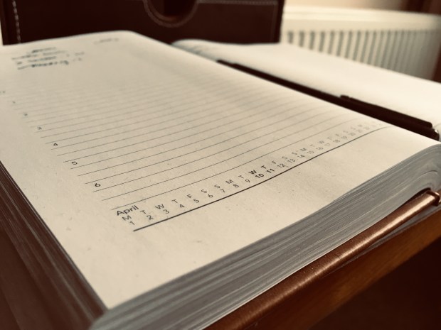 Diary with to-do list